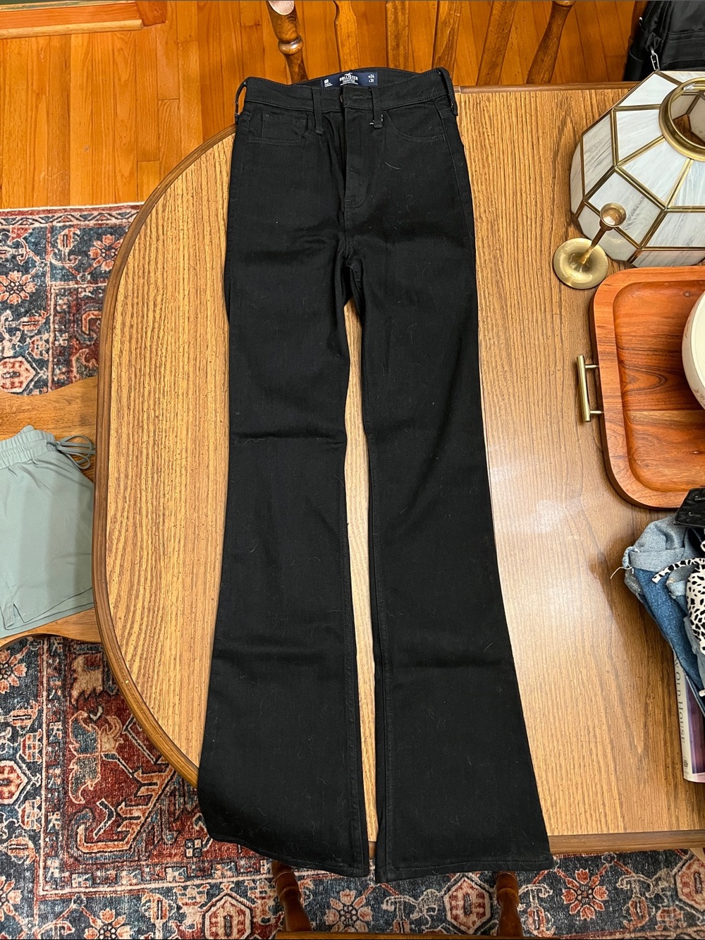 Hollister Black High-Rise Flare Jeans